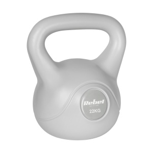 REBEL ACTIVE Bitumenski kettlebell girja rusko zvono teg sivi 22kg RBA-2322G-22