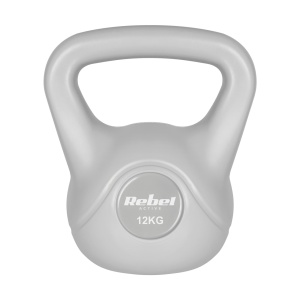 REBEL ACTIVE Bitumenski kettlebell girja teg sivi 12kg RBA-2322G-12 - Img 2