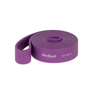 REBEL ACTIVE Lateks (guma) elastična traka za vežbanje Power Band PL-4, ljubičasta, otpor 20-45 kg, model RBA-3000-4