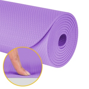 REBEL ACTIVE Strunjača prostirka za jogu, pilates i fitnes 183x61 cm debljina 4mm TPE ljubičasta RBA-3157-PU - Img 4
