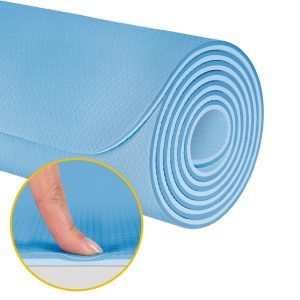REBEL ACTIVE Strunjača (prostirka) za jogu, pilates i fitnes, 183x61 cm, debljina 1 cm, materijal TPE, plava boja, model RBA-3158-2BL - Img 4