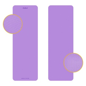 REBEL ACTIVE Strunjača prostirka za jogu, pilates i fitnes 183x61 cm debljina 4mm TPE ljubičasta RBA-3157-PU - Img 7