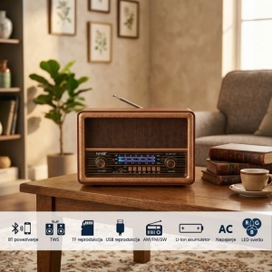 Retro RGB Bluetooth radio 8076BT - Img 2