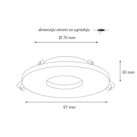 ROZETNA DDL22450 1*GU10 CRNA IP44 - Img 3