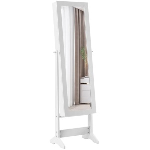 Samostojeći ormar saogledalom za nakit 144cm Beli - Img 1