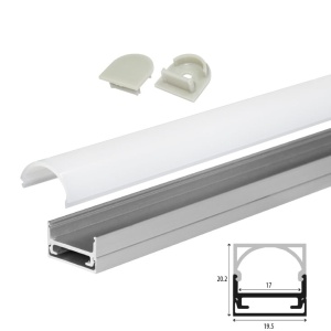 Set A aluminijumski profil za LED trake 1m 20.2x19.5 mm
