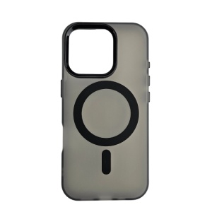Silikonska futrola Magsafe FLURO COLOR Iphone 16 PRO CRNA