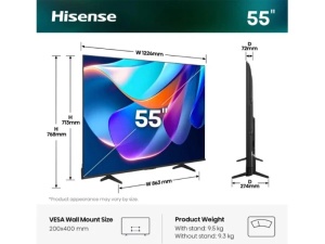 SMART LED TV 55 Hisense 55E6ST 3840x260/UHD/4K/DVB-C/T2/S2/VidaaOS - Img 2