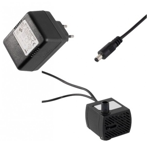Sobna fontana 25cm WF03 mini fontana sa toplo belim LED osvetljenjem 200x250x155 mm - Img 3