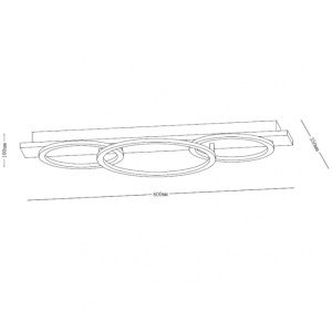 SOLEA 34 PLAFONSKA SVETILJKA 40W 3000/4000/6000K CRNA/DRVO DIM