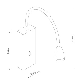 SOLEA 47 ZIDNA LAMPA 3W 3000K CRNA - Img 3
