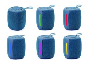 SPK-BT-LED-03-B Gembird Portable RGB LED Bluetooth speaker 5W, BT, FM, TF, USB, Handsfree, blue - Img 3