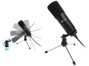 Stoni mikrofon Sandberg Streamer USB Desk sa tripodom 126-09 - Img 1