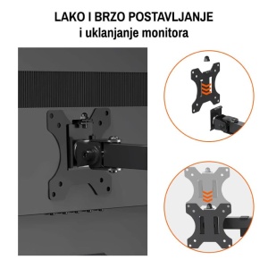 Stoni nosač za monitor 15" do 32", 8kg - Img 2