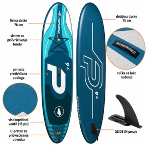 SUP Pathfinder daska na naduvavanje 290x76 cm - Img 2