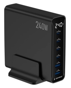 TA-UC-2A4C-PD240-01-BK Gembird 6-port 240 W GaN USB fast charger, black - Img 3