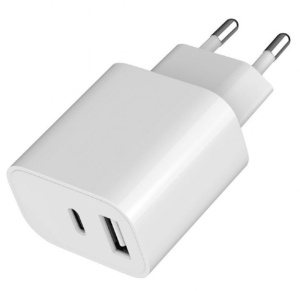 TA-UC-2AC12-01 Gembird USB punjac, 2-port USB-A+ USB-C, 2.4 A, white - Img 2