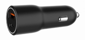 TA-UC-AC2PDQC38-CAR-01 Gembird 2-port USB brzi punjac za auto, Type-C PD, 38W, black