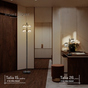 TALIA 15 PODNA LAMPA 6*G9 CRNA/BAKAR - Img 3
