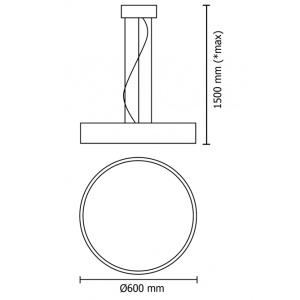 VESTA 351 VISILICA 60W 3000/4000K BELA