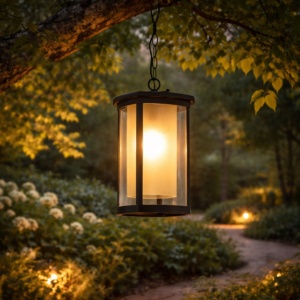 Viseća lampa - fenjer 1xE27 IP33 crni - Img 2