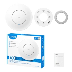 Wireless Access Point Cudy AP3000/AX3000 WiFI 6 2.5G/Plafonsko-zidno kućište - Img 3