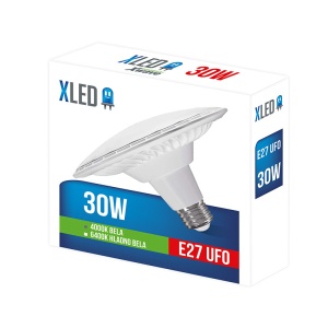 XLED E27 CL-SPO030 30W LED Sijalica 4000K/UFO/Fi150/185-265V,Bela - Img 1