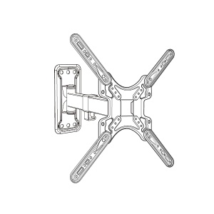 Xstand TILT/ARM SHORT 23/60 Nosač za TV/Nagib+8-10/ Rotacija +90-90/VESA 400x400/30kg/6-26cm od zida - Img 2