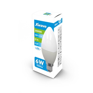 Xwave E14 6W SL-B-C6-3K-C LED Sijalica 3000K,185-265V,220V,520Lm,Toplo Bela - Img 1