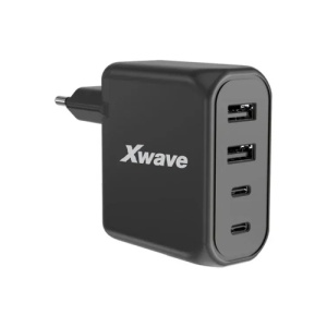 Xwave GaN100-2A2C GaN ultra-brzi punjac 100w, 2USB-A + 2USB-C, za mobilne tablete Crni - Img 1