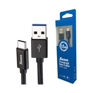 Xwave USB Kabl Tip-A-TipC M/M 3A 65W 480Mbps 1m black