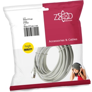 ZED electronic Mrežni FTP kabel, CAT6, 2 met - FTP6/2 - Img 1