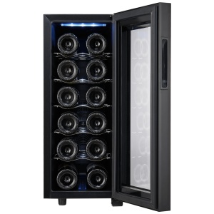 Zilan Vinska vitrina, 33l, 12 vinskih boca, Crna - ZLN4681 - Img 2