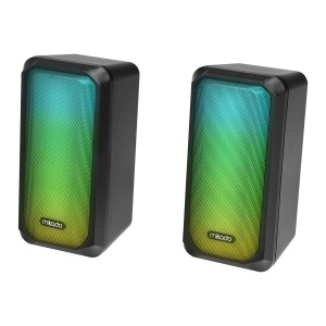 Zvučnici 2.0 Mikado MD-356 5Wx2 RGN LED USB - Img 2