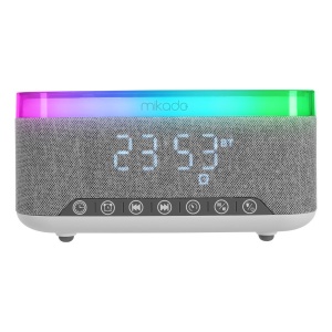 Zvučnik Mikado MD-W8 1200mah, 10W lampa/alarm/wireless punjač/sivi - Img 1