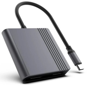 A-CM-HDMIFDPF-01 Gembird USB C-type muski na HDMI + DisplayPort zenski adapter - Img 2