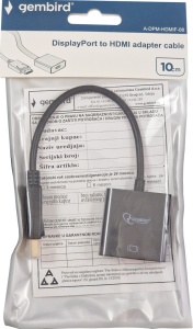A-DPM-HDMIF-08 ** Gembird DisplayPort v1 to HDMI adapter cable, black(alt A-DPM-HDMIF-002)(239) - Img 3