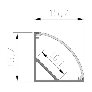 Aluminijumski profil AL601 SV ugaoni - Img 2