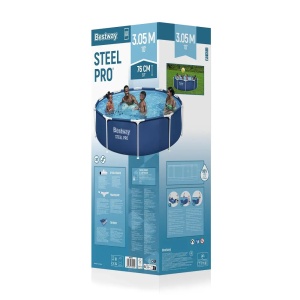 Bestway Steel Pro™ Frame Pool bazen sa metalnim ramom 305×76 cm set sa pumpom