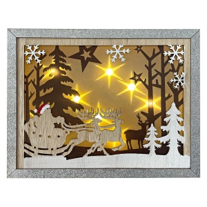 ***Božićna dekoracija LED slika 30*24 cm