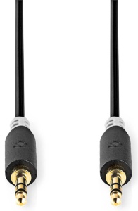 CABW22000AT100, Stereo audio kabl, 3,5 mm muški, Pozlaceni, 10,0 m, Antracit - Img 3