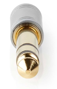 CAGC23930ME Stereo Audio Adapter, 6.35 mm Muski, 3.5 mm Zenski, Gold Plated, Metal, Siva - Img 3
