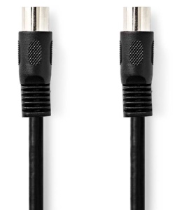 CAGL20000BK20 DIN Audio Kabl, DIN 5-Pin Muski, DIN 5-Pin Muski, Niklovan, 2.00 m, Okrugli, PVC, Crni - Img 2