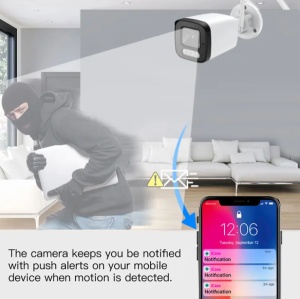 CAM-IP5MP-B6 GMB kamera 5MP, H.265 WiFi Camera, Metal, ICSEE App 2pcs IR LED+2pcs White LED, 2.8mm - Img 2