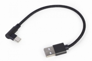 CC-USB2-AMCML-0.2M Gembird pod uglom USB Type-C kabl za punjenje i prenos podataka, 0.2 m, black - Img 1