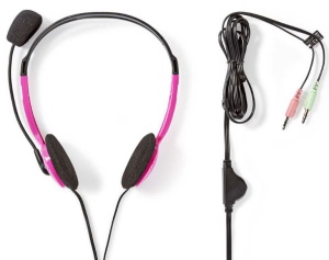 CHST100PK Stereo slusalice sa mikrofonom 2x3,5mm Pink - Img 3