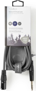 COTH15100GY30 Balansirani audio kabl, XLR 3-pinski muški, 6,35 mm muški, Niklovani, 3,00 m, PVC - Img 2