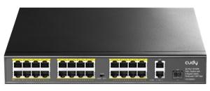 Cudy FS1026PS1 24-Port 10/100M PoE+Switch, 2Gbit Uplink + 1 Gbit Combo SFP Port, 300W(PFS4226-24ET- - Img 1