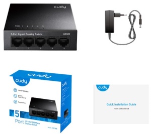 Cudy GS105 metalni 5-Port Gbit Desktop Switch, 5x RJ45 10/100/1000, ver 4.0 - Img 2