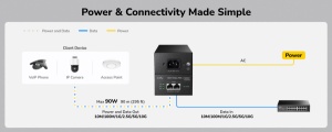Cudy POE400X, 90W 10 Gbps PoE++ Injector, 10M/100M/1G/2.5G/5G/10G Brzina - Img 3